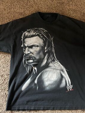 Vintage Tripple H WWE T Shirt. Amazing patina. No tags. Very cool.